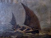 Georges Jansoone Seascape with smack France oil painting artist